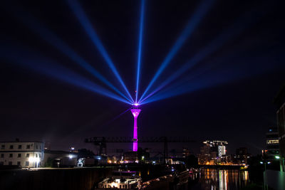 Illuminated city at night