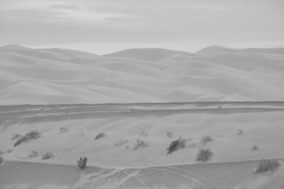 Scenic view of desert against sky