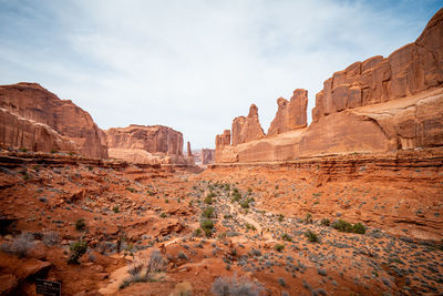 View of rock formations