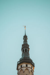 Low angle view of building against clear sky