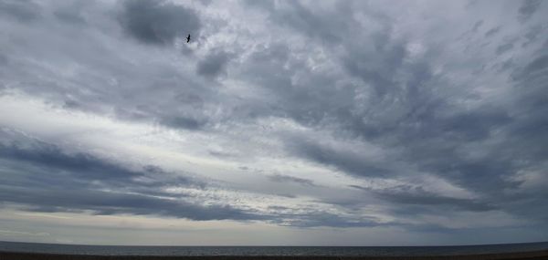 Low angle view of sea against sky