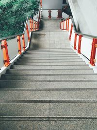 Low angle view of empty staircase