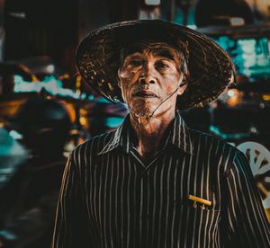 Close-up portrait of man outdoors