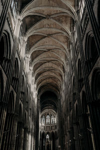 Low angle view of ceiling of historic building