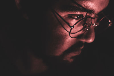 Close-up portrait of young man