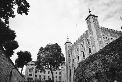 Low angle view of building against sky