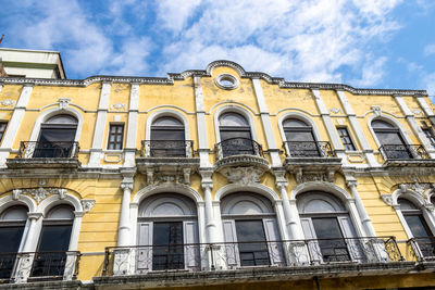 Low angle view of historical building against sky