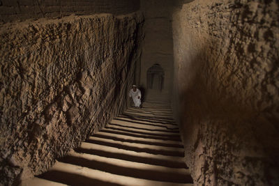 Shadow of man on wall