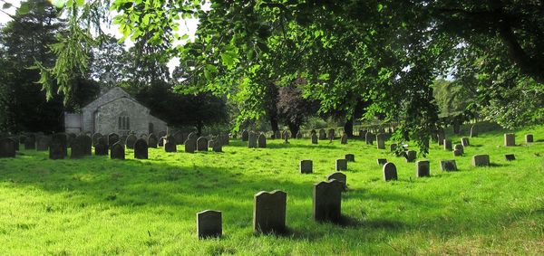 Tombstones at cemetery