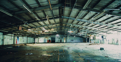 Interior of abandoned building