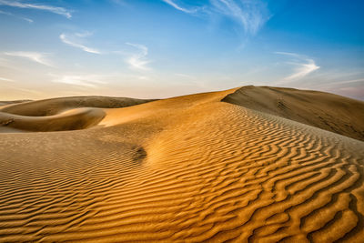 Scenic view of desert against sky