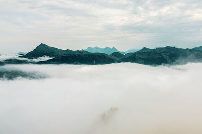 Kitzbühel alps above the clouds , austria.