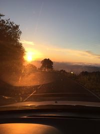 Scenic view of landscape at sunset