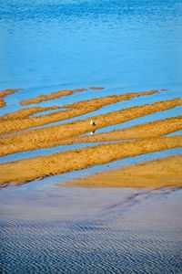 High angle view of beach