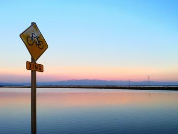 Road sign at night