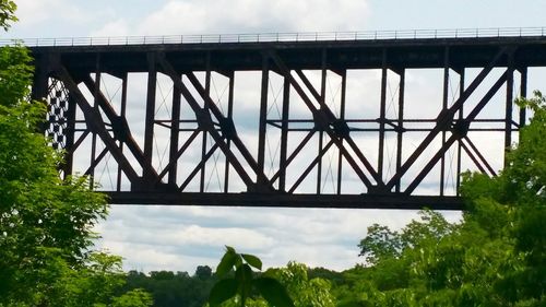 Low angle view of bridge against sky