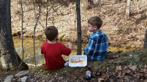 Children in forest