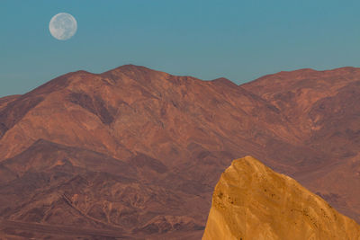 Scenic view of mountains against clear sky