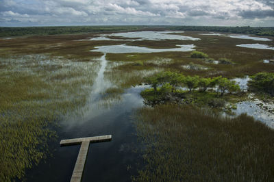 Scenic view of river against sky