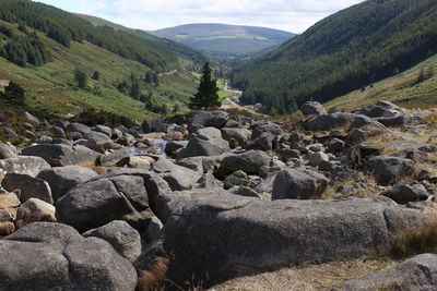 Scenic view of rocky mountains