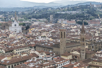 Aerial view of the historic center of florence