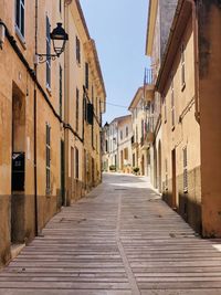 Small village street view in alcudia / mallorca spain 