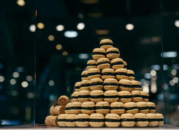 Close-up of stack of candles