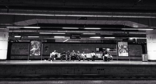 Train at railroad station platform