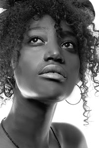 Close-up portrait of woman