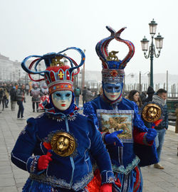 Full length of man standing on mask