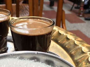 Close-up of coffee on table