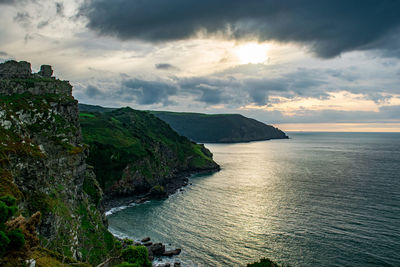 Valley of rocks coast view