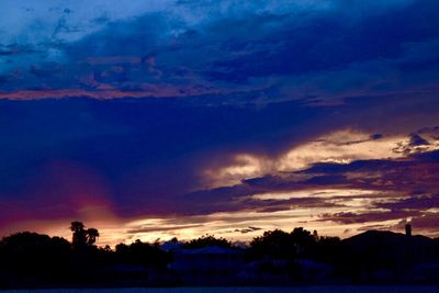 Scenic view of dramatic sky during sunset