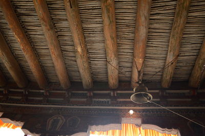 Low angle view of illuminated ceiling