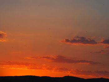 Low angle view of sky during sunset