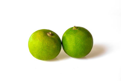 Close-up of apple against white background
