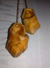 High angle view of bread on table