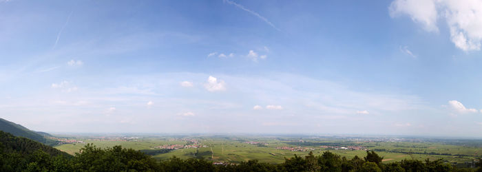 Panoramic view of landscape against sky