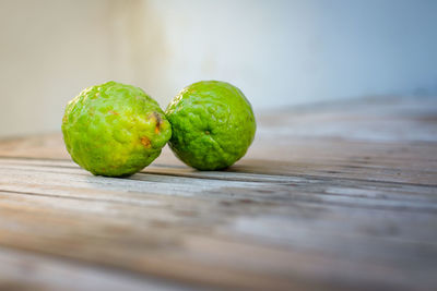 Close-up of apple on table