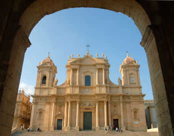 Low angle view of historic building