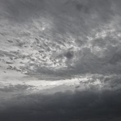 Low angle view of clouds in sky