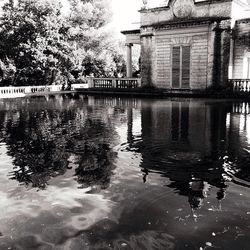 Reflection of buildings in water