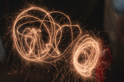 Light painting at night