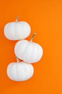 Close-up of orange against white background