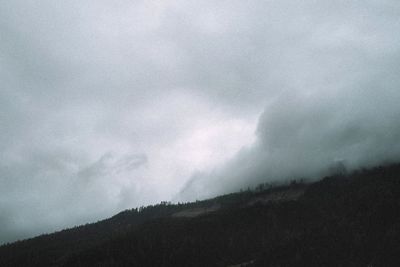 Low angle view of mountain against sky