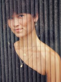 Close-up portrait of young woman