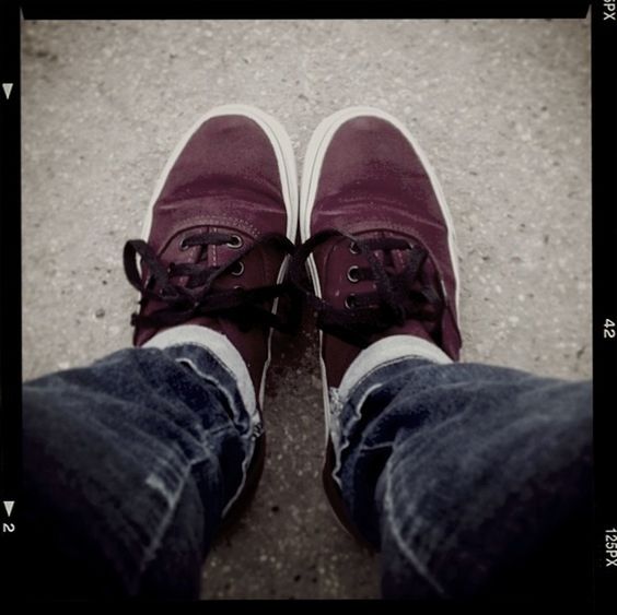 shoe, low section, person, footwear, personal perspective, jeans, standing, lifestyles, men, human foot, canvas shoe, pair, auto post production filter, transfer print, leisure activity, casual clothing, high angle view
