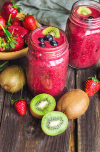 Close-up of fruits on table