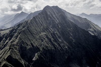 Scenic view of mountain fromberghorn against sky in switzerland. 