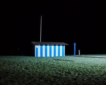 Illuminated built structure at night